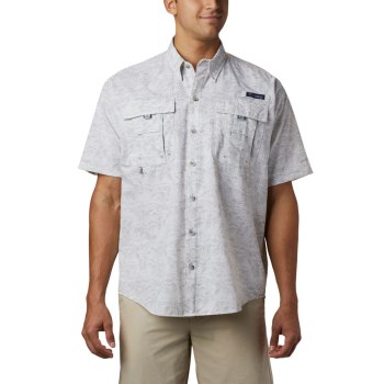 Columbia Overhemd Heren, PFG Super Bahama Short Sleeve Grijs, 07GTXWDJF